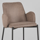 LABEL51 Barkruk Joni - Taupe - Microfiber - Zithoogte 78 van LABEL51 - laagste prijs offerte van PureWonen