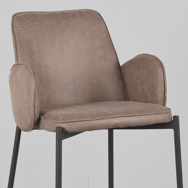 LABEL51 Barkruk Joni - Taupe - Microfiber - Zithoogte 78 van LABEL51 - laagste prijs offerte van PureWonen