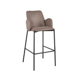 LABEL51 Barkruk Joni - Taupe - Microfiber - Zithoogte 78 van LABEL51 - laagste prijs offerte van PureWonen