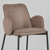 LABEL51 Barkruk Joni - Taupe - Microfiber - Zithoogte 65 van LABEL51 – Luxe comfort op maat van PureWonen. Vraag naar de beste prijs.