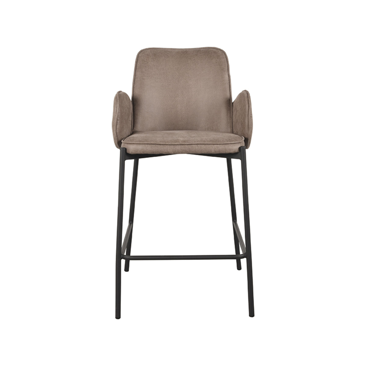 LABEL51 Barkruk Joni - Taupe - Microfiber - Zithoogte 65 van LABEL51 – Luxe comfort op maat van PureWonen. Vraag naar de beste prijs.