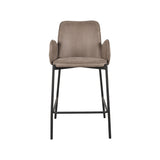 LABEL51 Barkruk Joni - Taupe - Microfiber - Zithoogte 65 van LABEL51 – Luxe comfort op maat van PureWonen. Vraag naar de beste prijs.