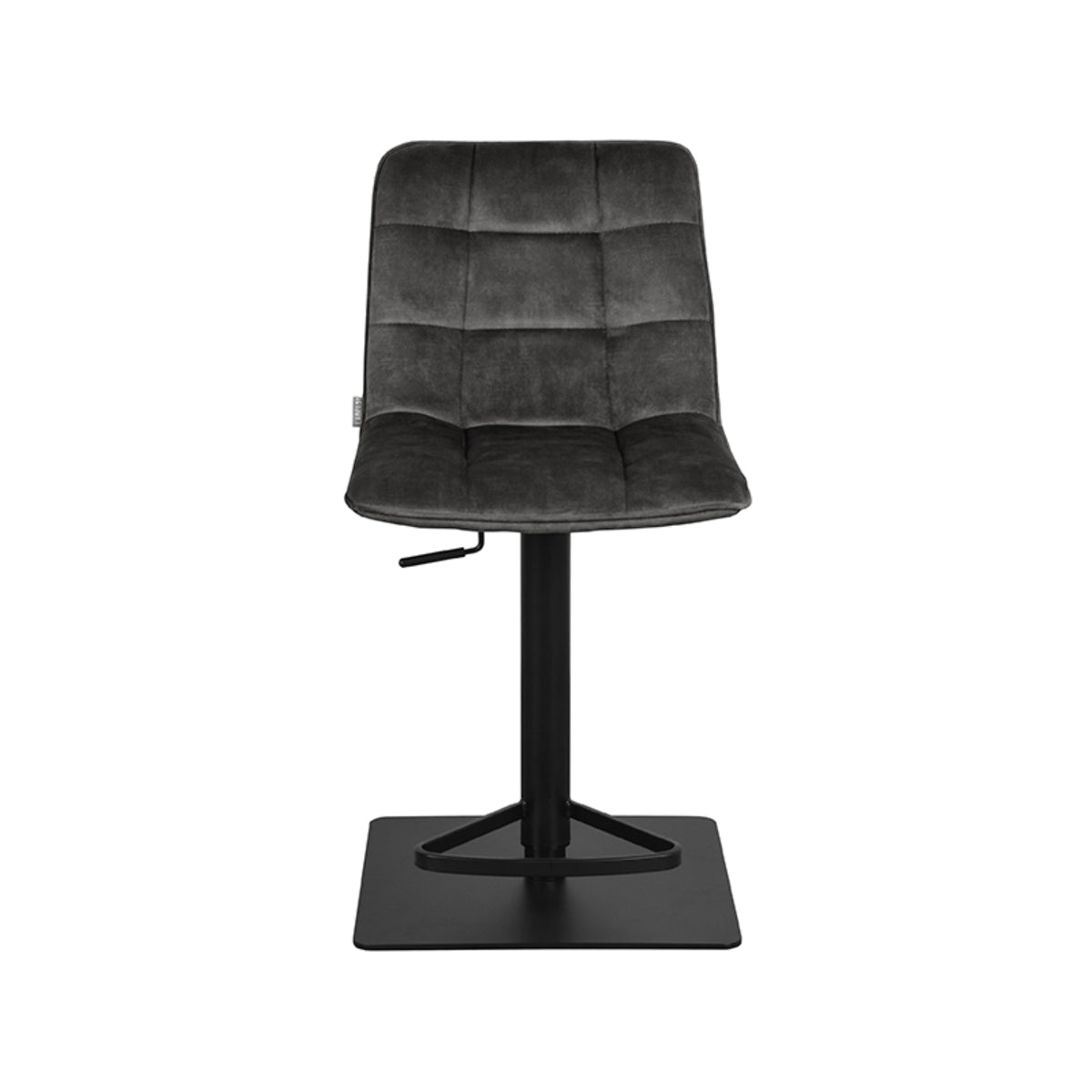 LABEL51 Barkruk Juul - Antraciet - Velours - Gaslift van LABEL51 – Luxe comfort op maat van PureWonen. Vraag naar de beste prijs.