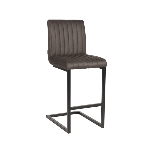 LABEL51 Barkruk Milo - Antraciet - Microfiber - Zithoogte 65 van LABEL51 – Luxe comfort op maat van PureWonen. Vraag naar de beste prijs.
