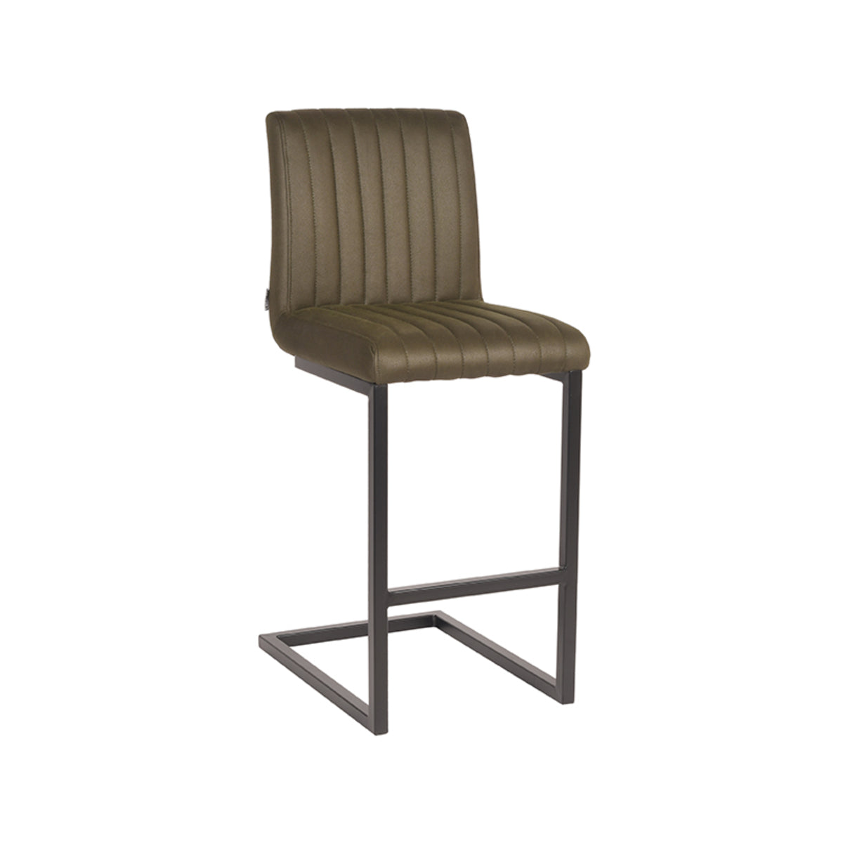 LABEL51 Barkruk Milo - Army green - Microfiber - Zithoogte 65 van LABEL51 – Luxe comfort op maat van PureWonen. Vraag naar de beste prijs.