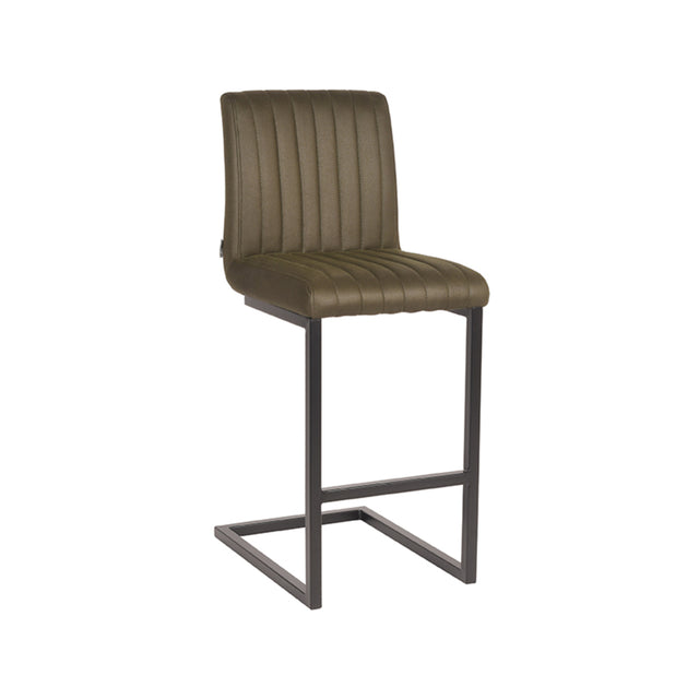 LABEL51 Barkruk Milo - Army green - Microfiber - Zithoogte 65 van LABEL51 – Luxe comfort op maat van PureWonen. Vraag naar de beste prijs.