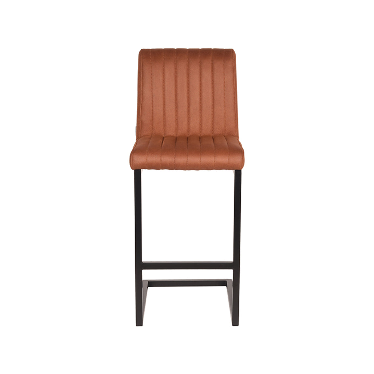 LABEL51 Barkruk Milo - Cognac - Microfiber - Zithoogte 65 van LABEL51 – Luxe comfort op maat van PureWonen. Vraag naar de beste prijs.
