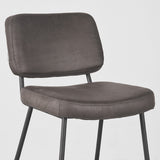 LABEL51 Barkruk Noah - Antraciet - Microfiber - Zithoogte 65 van LABEL51 - laagste prijs offerte van PureWonen