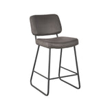 LABEL51 Barkruk Noah - Antraciet - Microfiber - Zithoogte 65 van LABEL51 - laagste prijs offerte van PureWonen