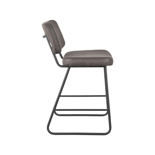 LABEL51 Barkruk Noah - Antraciet - Microfiber - Zithoogte 65 van LABEL51 - laagste prijs offerte van PureWonen