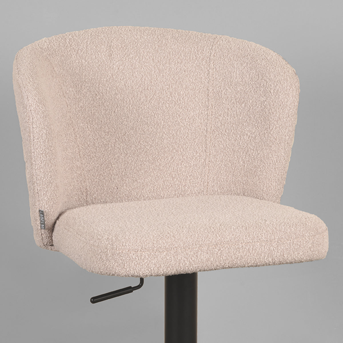 LABEL51 Barkruk Wave - Naturel - Boucle - Gaslift van LABEL51 - laagste prijs offerte van PureWonen