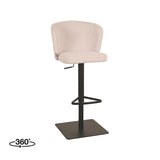 LABEL51 Barkruk Wave - Naturel - Boucle - Gaslift van LABEL51 - laagste prijs offerte van PureWonen