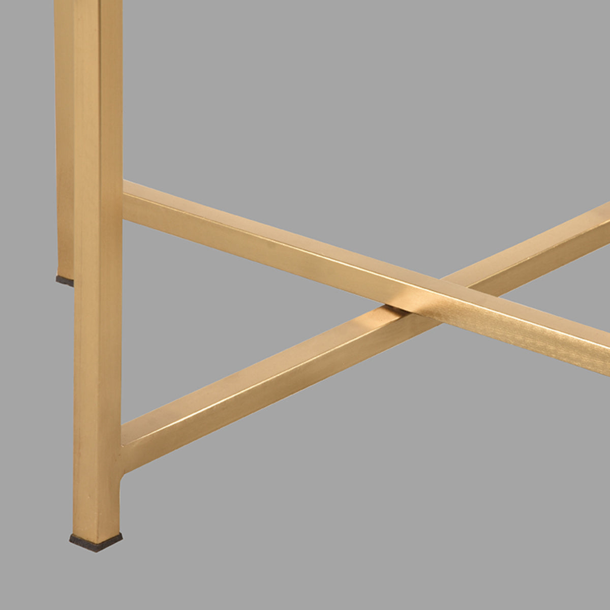 LABEL51 Bijzettafel Dox - Espresso - Mangohout - Goud Onderstel van LABEL51 - laagste prijs offerte van PureWonen