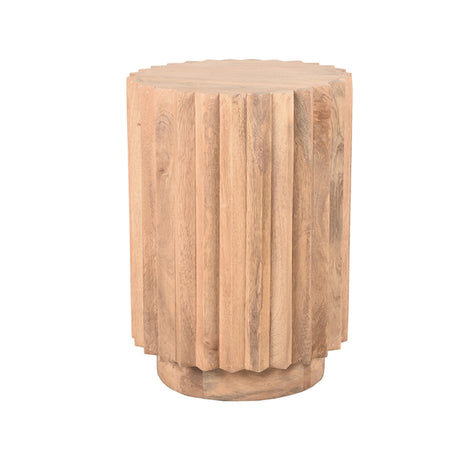 LABEL51 Bijzettafel Novan - Nature - Mangohout - 35 cm van LABEL51 - laagste prijs offerte van PureWonen