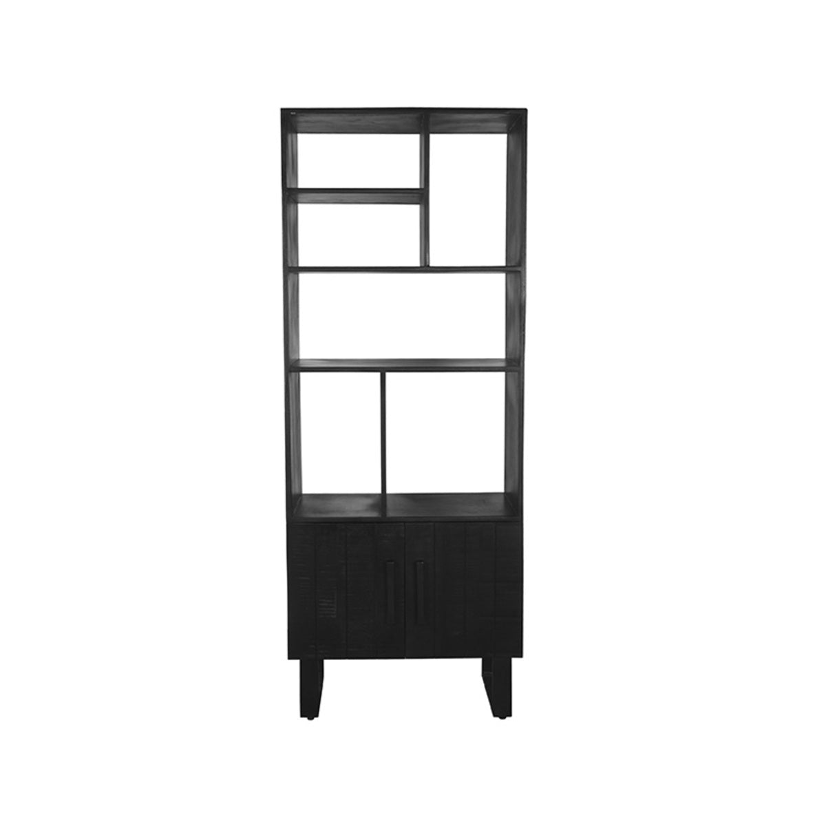 LABEL51 Boekkast Santos - Zwart - Mangohout - Boekkast van LABEL51 – Luxe comfort op maat van PureWonen. Vraag naar de beste prijs.