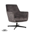 LABEL51 Fauteuil Toby - Antraciet - Velours van LABEL51 – Luxe comfort op maat van PureWonen. Vraag naar de beste prijs.