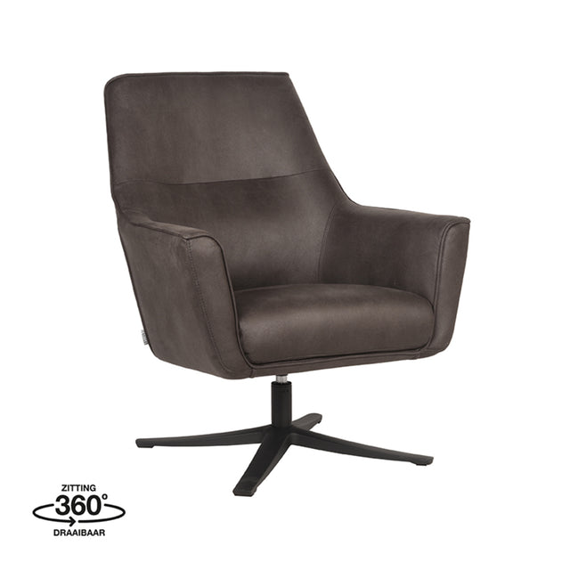 LABEL51 Fauteuil Tod - Antraciet - Microfiber van LABEL51 – Luxe comfort op maat van PureWonen. Vraag naar de beste prijs.