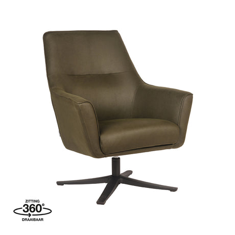 LABEL51 Fauteuil Tod - Army green - Microfiber van LABEL51 – Luxe comfort op maat van PureWonen. Vraag naar de beste prijs.