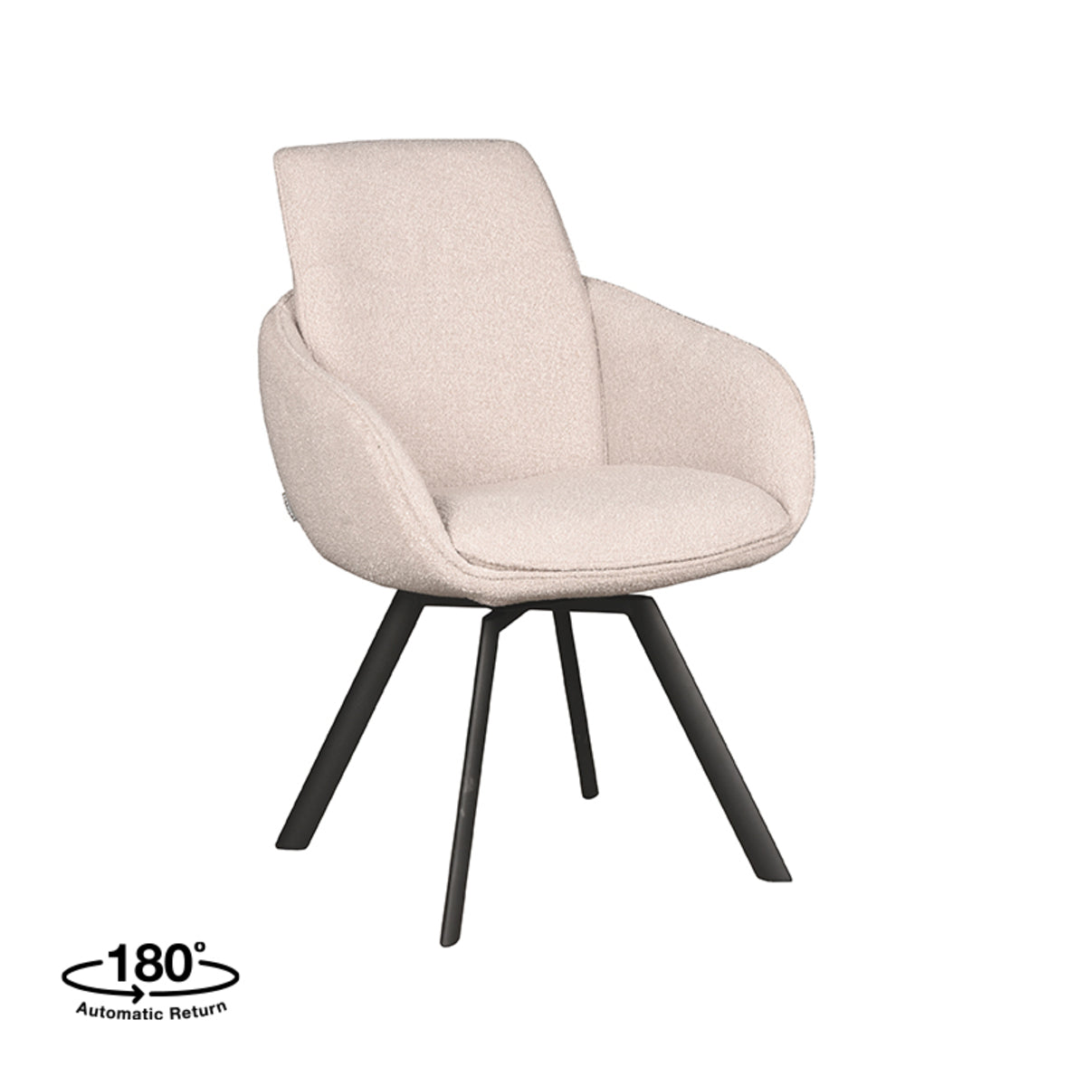 LABEL51 Eetkamerstoel Beauty - Naturel - Boucle van LABEL51 - laagste prijs offerte van PureWonen