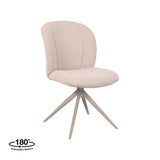 LABEL51 Eetkamerstoel Kimo - Naturel - Boucle - Taupe Onderstel van LABEL51 - laagste prijs offerte van PureWonen