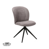 LABEL51 Eetkamerstoel Kimo - Taupe - Micro Suede - Zwart Onderstel van LABEL51 - laagste prijs offerte van PureWonen