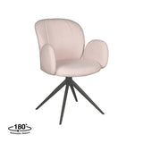 LABEL51 Eetkamerstoel Kimball - Naturel - Boucle van LABEL51 – Luxe comfort op maat van PureWonen. Vraag naar de beste prijs.