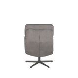 LABEL51 Fauteuil Alvar - Antraciet - Cosmo - Incl. Hocker van LABEL51 – Luxe comfort op maat van PureWonen. Vraag naar de beste prijs.