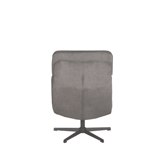 LABEL51 Fauteuil Alvar - Antraciet - Cosmo - Incl. Hocker van LABEL51 – Luxe comfort op maat van PureWonen. Vraag naar de beste prijs.