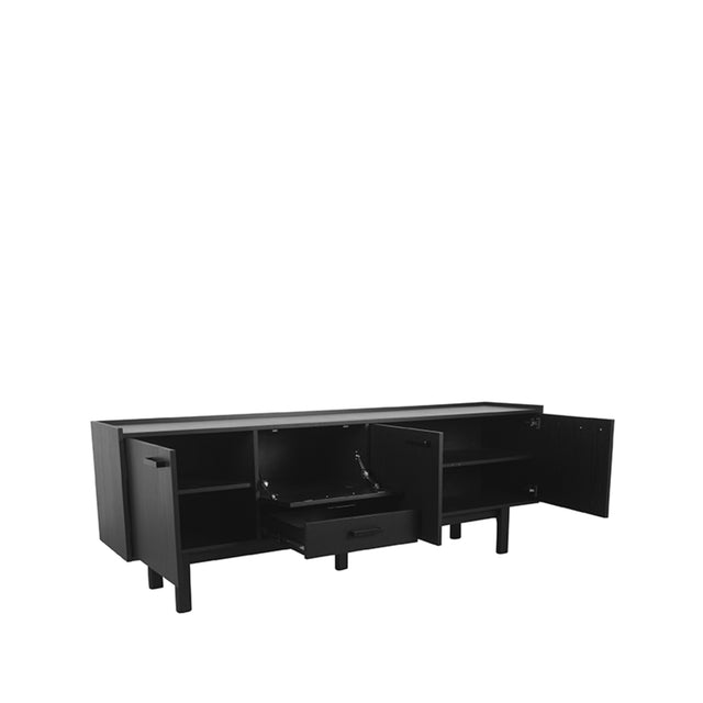 LABEL51 Dressoir Cali - Zwart - Eiken - Dressoir van LABEL51 - laagste prijs offerte van PureWonen