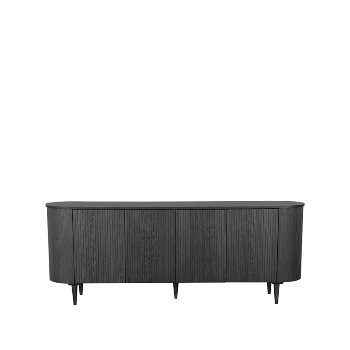 LABEL51 Dressoir Oliva - Zwart - Eiken - Dressoir 220 cm van LABEL51 – Luxe comfort op maat van PureWonen. Vraag naar de beste prijs.
