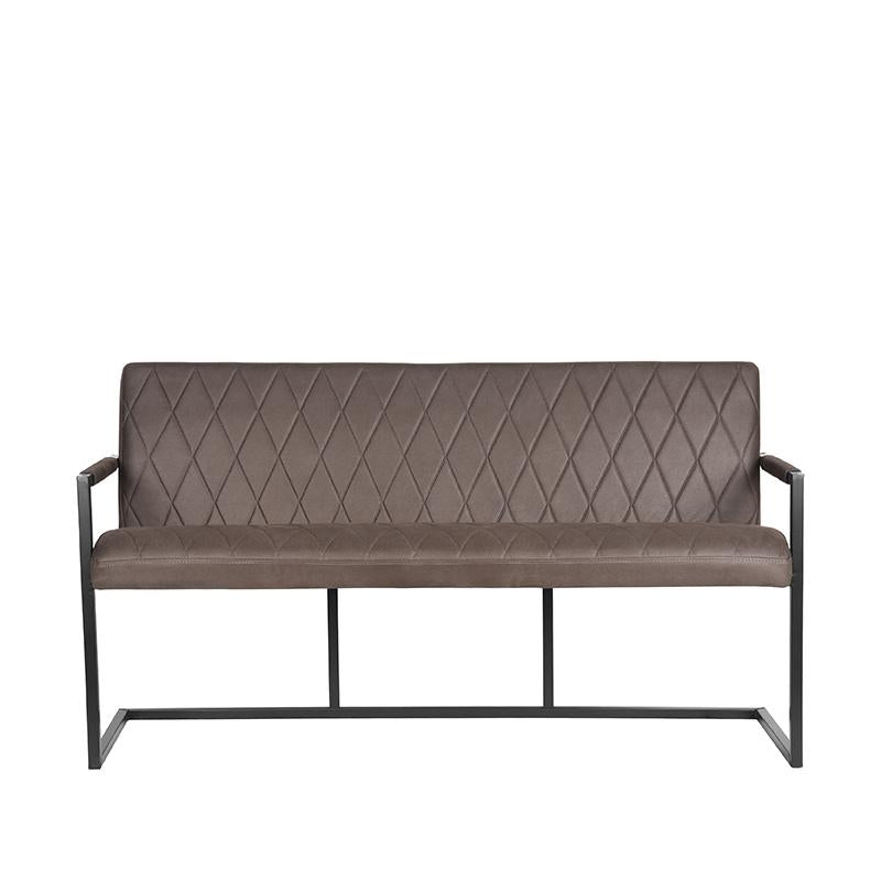 LABEL51 Eetkamerbank Denmark - Antraciet - Microfiber - 155 cm van LABEL51 - laagste prijs offerte van PureWonen