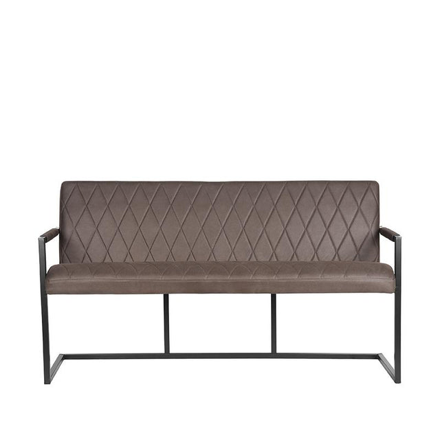 LABEL51 Eetkamerbank Denmark - Antraciet - Microfiber - 155 cm van LABEL51 - laagste prijs offerte van PureWonen