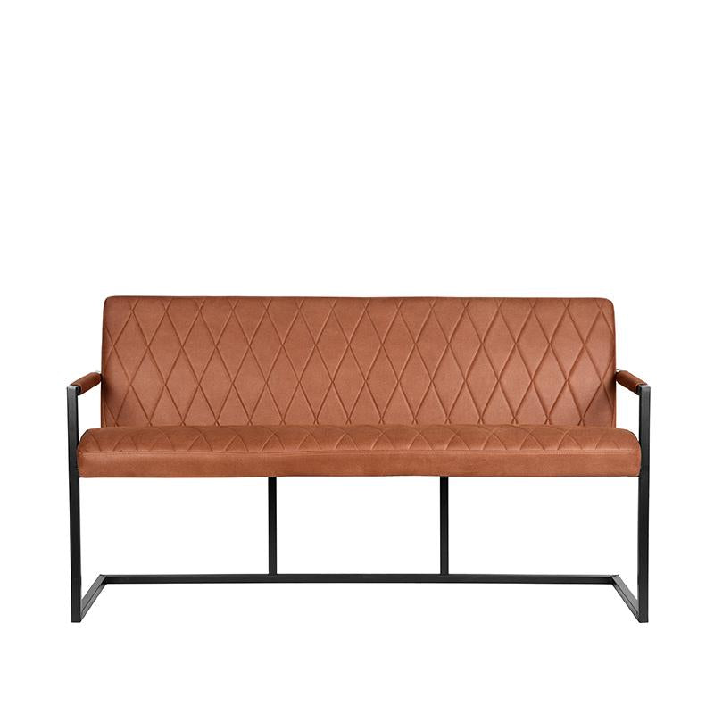 LABEL51 Eetkamerbank Denmark - Cognac - Microfiber - 155 cm van LABEL51 – Luxe comfort op maat van PureWonen. Vraag naar de beste prijs.