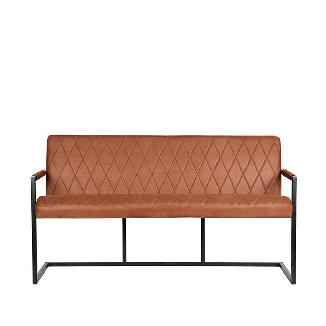LABEL51 Eetkamerbank Denmark - Cognac - Microfiber - 155 cm van LABEL51 – Luxe comfort op maat van PureWonen. Vraag naar de beste prijs.