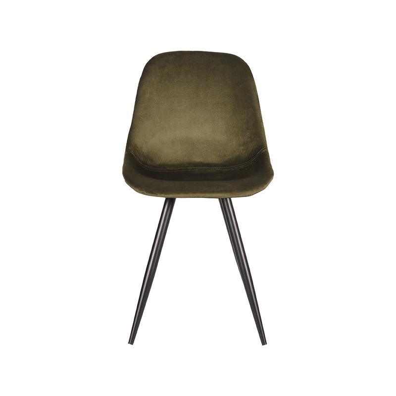 LABEL51 Eetkamerstoel Capri - Army green - Fluweel van LABEL51 – Luxe comfort op maat van PureWonen. Vraag naar de beste prijs.