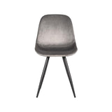 LABEL51 Eetkamerstoel Capri - Grijs - Fluweel van LABEL51 – Luxe comfort op maat van PureWonen. Vraag naar de beste prijs.