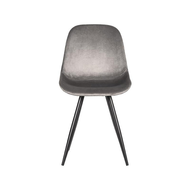 LABEL51 Eetkamerstoel Capri - Grijs - Fluweel van LABEL51 – Luxe comfort op maat van PureWonen. Vraag naar de beste prijs.