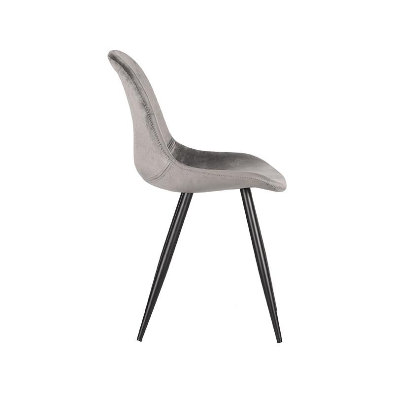 LABEL51 Eetkamerstoel Capri - Grijs - Fluweel van LABEL51 – Luxe comfort op maat van PureWonen. Vraag naar de beste prijs.