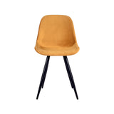 LABEL51 Eetkamerstoel Capri - Oker - Fluweel van LABEL51 – Luxe comfort op maat van PureWonen. Vraag naar de beste prijs.