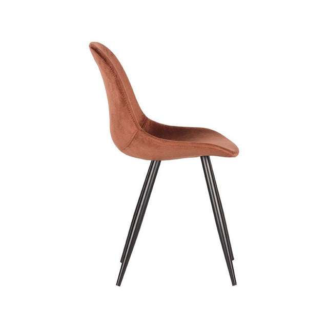 LABEL51 Eetkamerstoel Capri - Rust - Fluweel van LABEL51 – Luxe comfort op maat van PureWonen. Vraag naar de beste prijs.