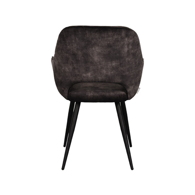 LABEL51 Eetkamerstoel Fer - Antraciet - Velours van LABEL51 – Luxe comfort op maat van PureWonen. Vraag naar de beste prijs.