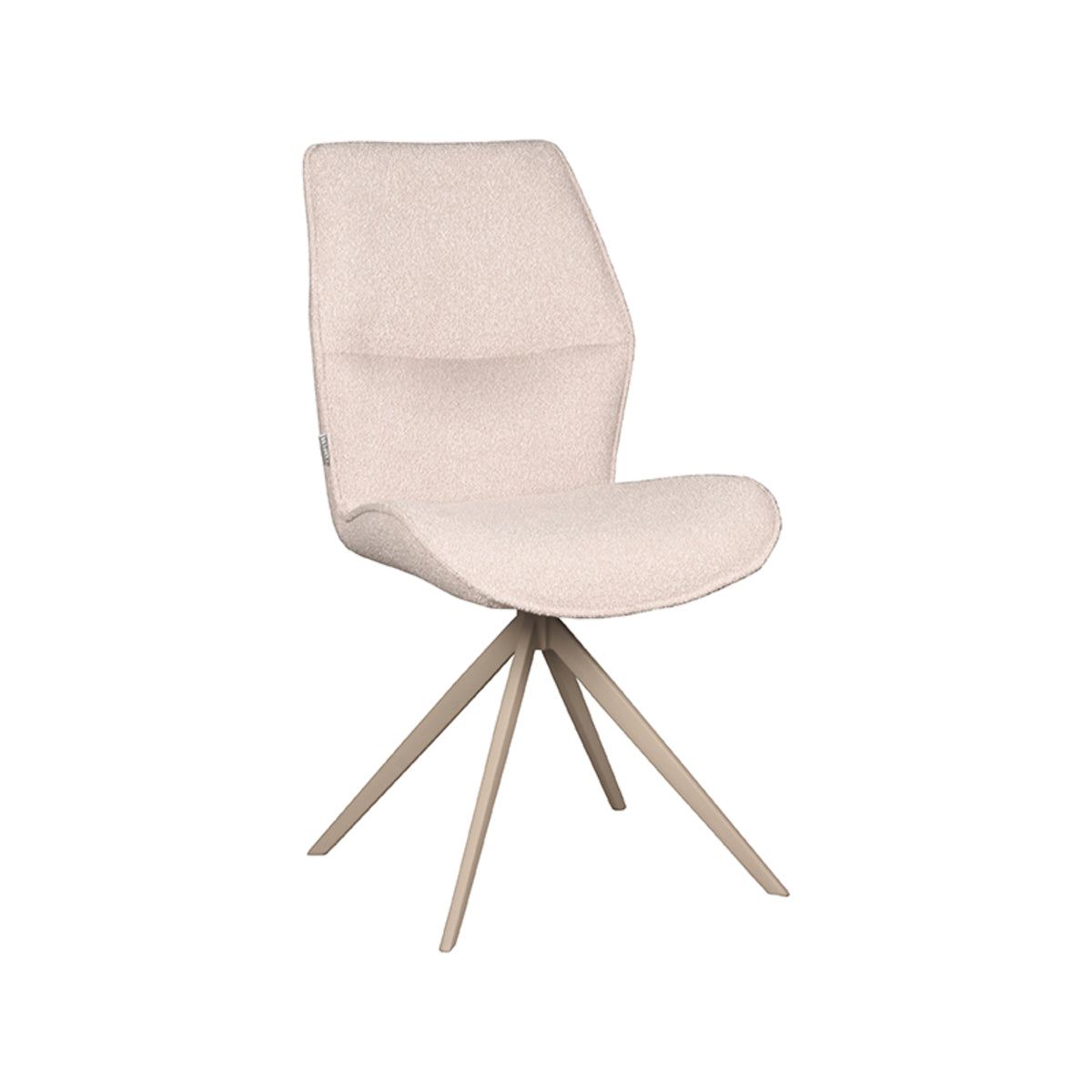 LABEL51 Eetkamerstoel Comfy - Naturel - Boucle - Taupe Onderstel van LABEL51 – Luxe comfort op maat van PureWonen. Vraag naar de beste prijs.