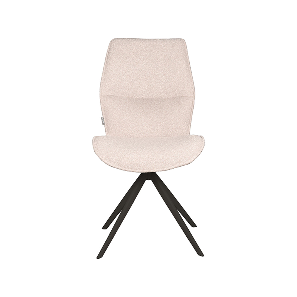 LABEL51 Eetkamerstoel Comfy - Naturel - Boucle - Zwart Onderstel van LABEL51 – Luxe comfort op maat van PureWonen. Vraag naar de beste prijs.