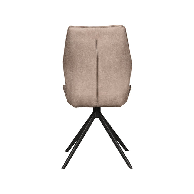 LABEL51 Eetkamerstoel Comfy - Taupe - Micro Suede - Zwart Onderstel van LABEL51 – Luxe comfort op maat van PureWonen. Vraag naar de beste prijs.