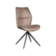 LABEL51 Eetkamerstoel Comfy - Taupe - Micro Suede - Zwart Onderstel van LABEL51 – Luxe comfort op maat van PureWonen. Vraag naar de beste prijs.