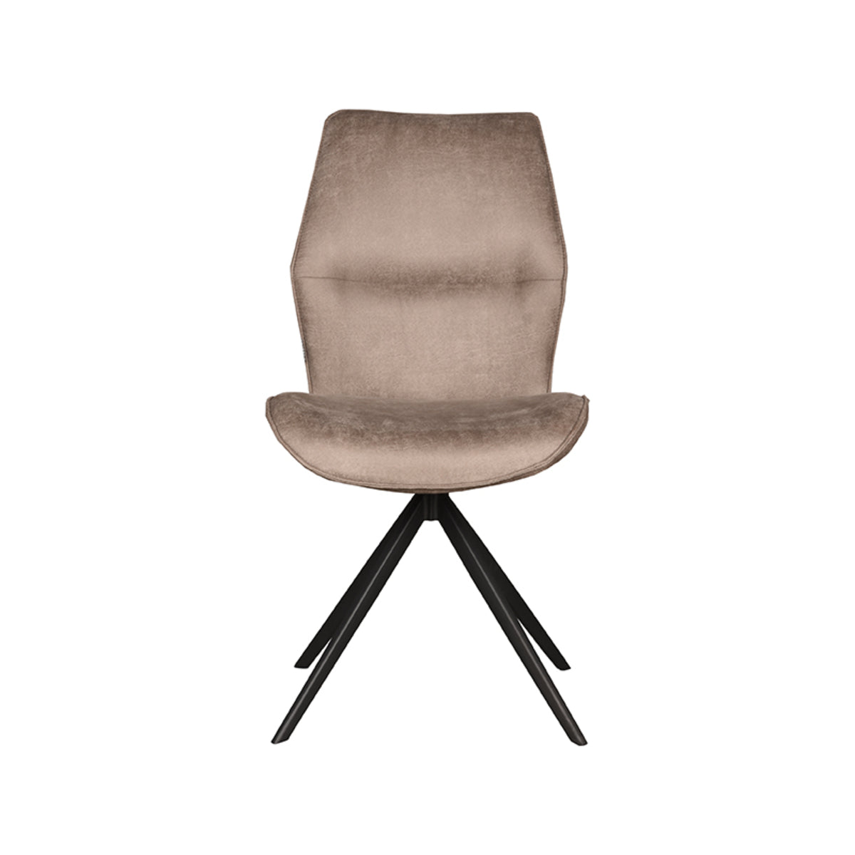 LABEL51 Eetkamerstoel Comfy - Taupe - Micro Suede - Zwart Onderstel van LABEL51 – Luxe comfort op maat van PureWonen. Vraag naar de beste prijs.