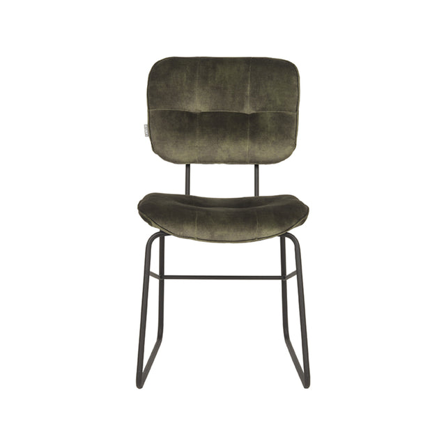 LABEL51 Eetkamerstoel Dez - Hunter - Velours van LABEL51 – Luxe comfort op maat van PureWonen. Vraag naar de beste prijs.