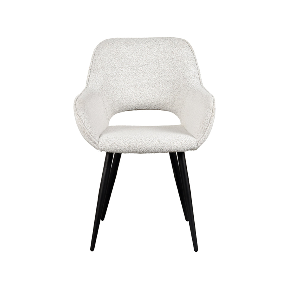 LABEL51 Eetkamerstoel Fer - Wit - Boucle van LABEL51 – Luxe comfort op maat van PureWonen. Vraag naar de beste prijs.