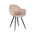 LABEL51 Eetkamerstoel Forli - Zand - Fluweel van LABEL51 – Luxe comfort op maat van PureWonen. Vraag naar de beste prijs.