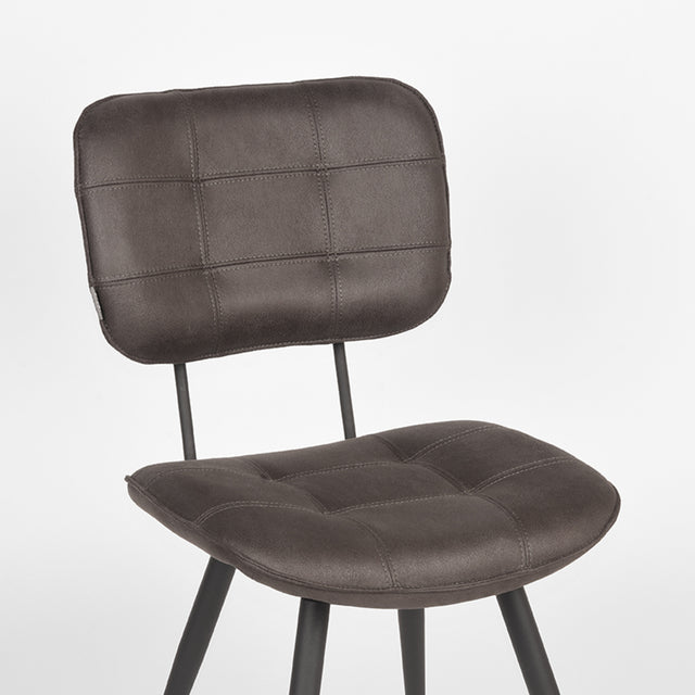 LABEL51 Eetkamerstoel Gus - Antraciet - Microfiber van LABEL51 – Luxe comfort op maat van PureWonen. Vraag naar de beste prijs.